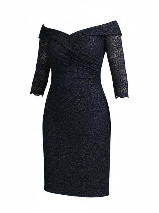 Oleg Cassini Dresses & Skirts - Off -the-Shoulder Knee Length Lace Dress